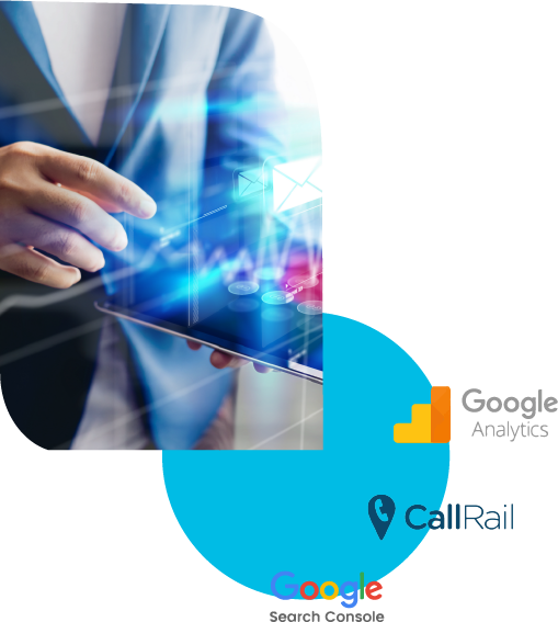 Google-analytics-Call-Rail-Search-console Google Analytics, Call Rail and Search console logo