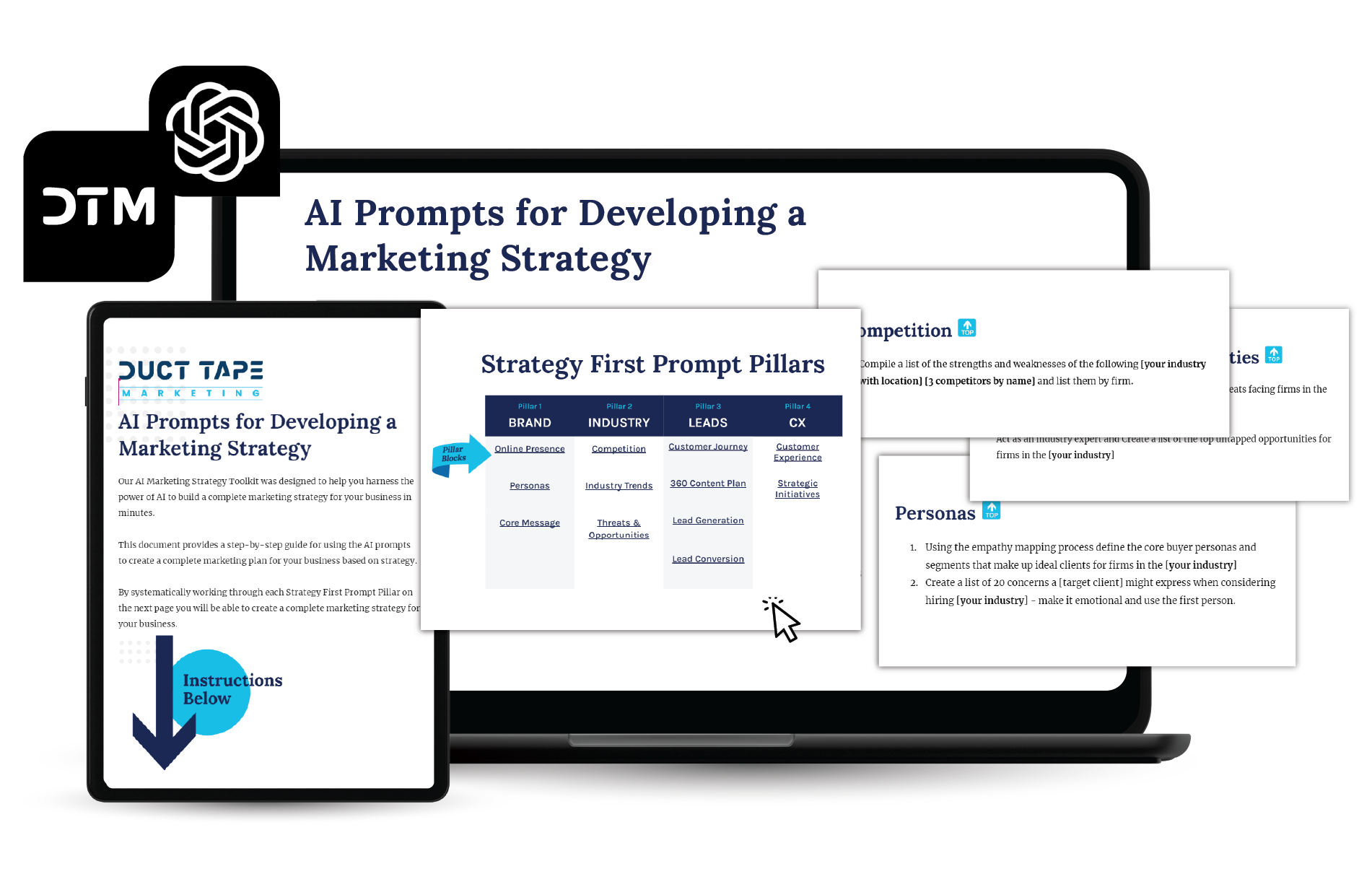 Marketing Strategy Prompts - Landing Page graphic